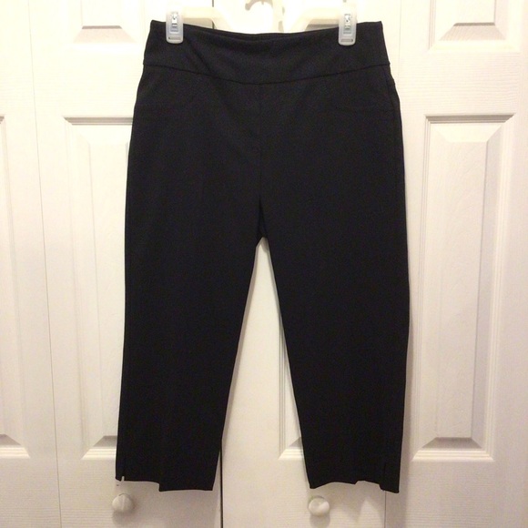 Ruby Rd. Women’s Black Stretch Slimming Pull-On Capri Pants Size 6 - Picture 2 of 12